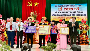 Sơn Thành Tây đón nhận xã đạt chuẩn nông thôn mới...