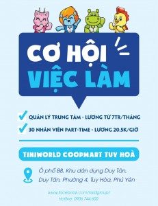 Quản lý-Giám sát khu vui chơi tiNiWorld Co.op Mart