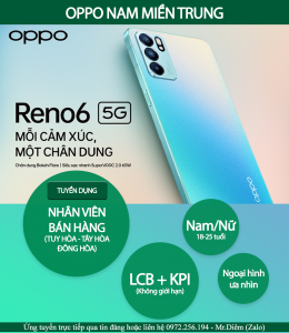TUYỂN NHÂN VIÊN BÁN ĐT OPPO TẠI TGDD - DMX