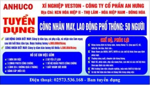 CẦN TUYỂN CÔNG NHÂN MAY, CÔNG NHÂN ŨI, ĐÓNG GÓI,...