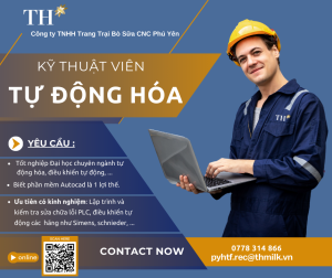 Kỹ thuật viên tự động hóa- THMilk Phú Yên- Hòa Thuận, Sơn Định, Sơn Hòa
